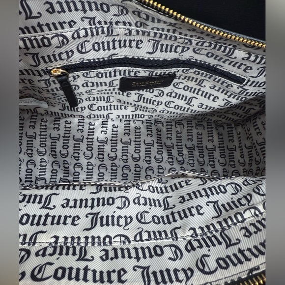 NWT Juicy Couture “No Rules” Black Quilted Tote with Gold Accents - Picture 6 of 6